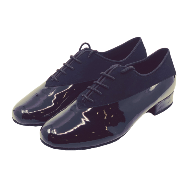 7814 - Gentlemen's Elite Black Patent Leather and Suede Dance Shoes