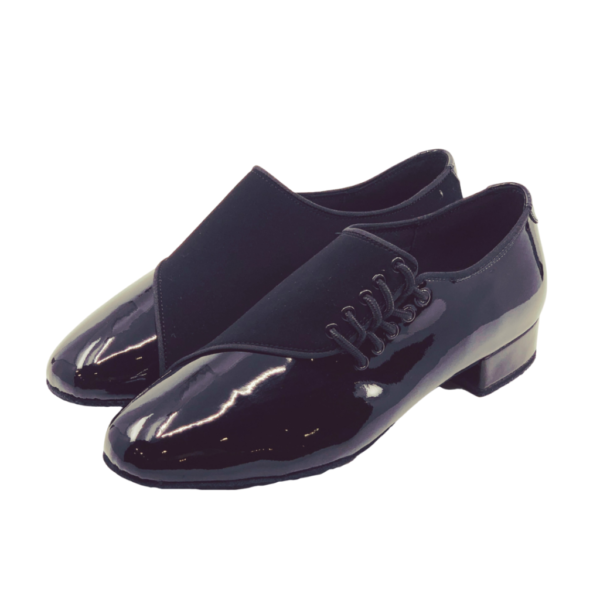 7778 - Mens Suede and Patent Leather Dance Shoes in Black