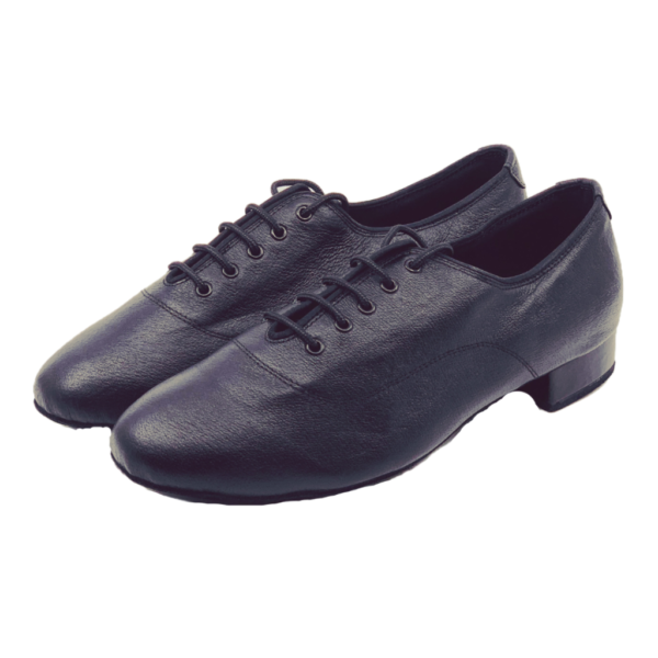 S8006 - Gentlemen's Black Leather Suede Sole Standard Lace Up Dance Shoes