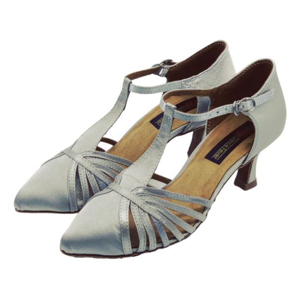 7759S - Ladies Dance Shoe in Silver Satin