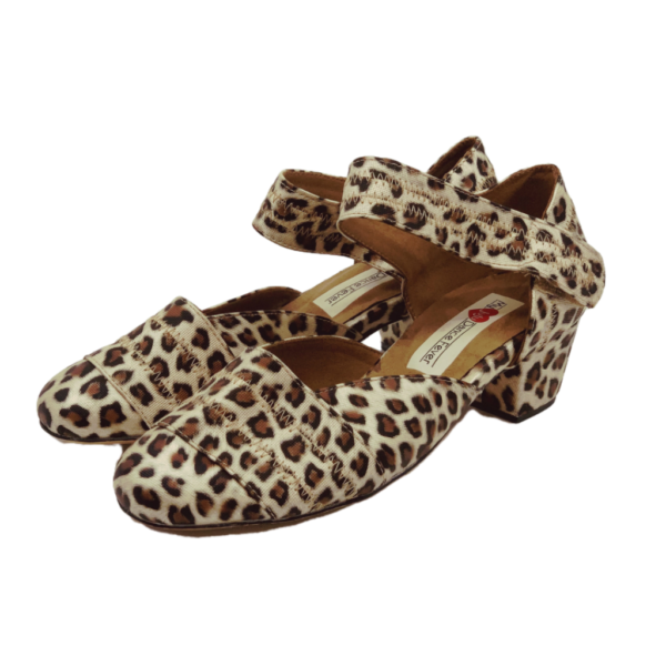 2018L - Ladies Leather Sole Dance Shoes in Leopard print