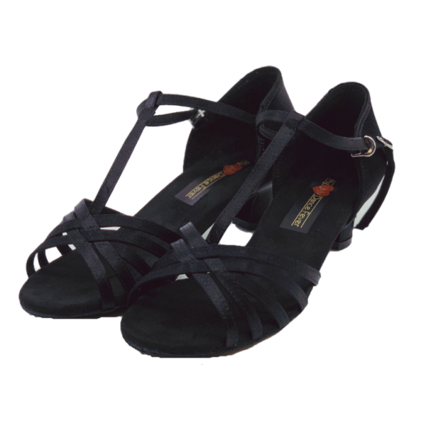 S23B - Ladies Classic Open Toe Dance Sandals in Black